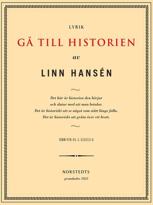cover image of Gå till historien